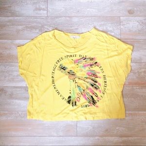 Forever 21 Yellow Crop Top